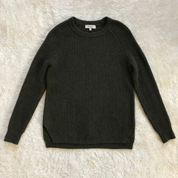 Madewell Sweaters - Madewell 100% Cashmere Sweater Olive Green XS